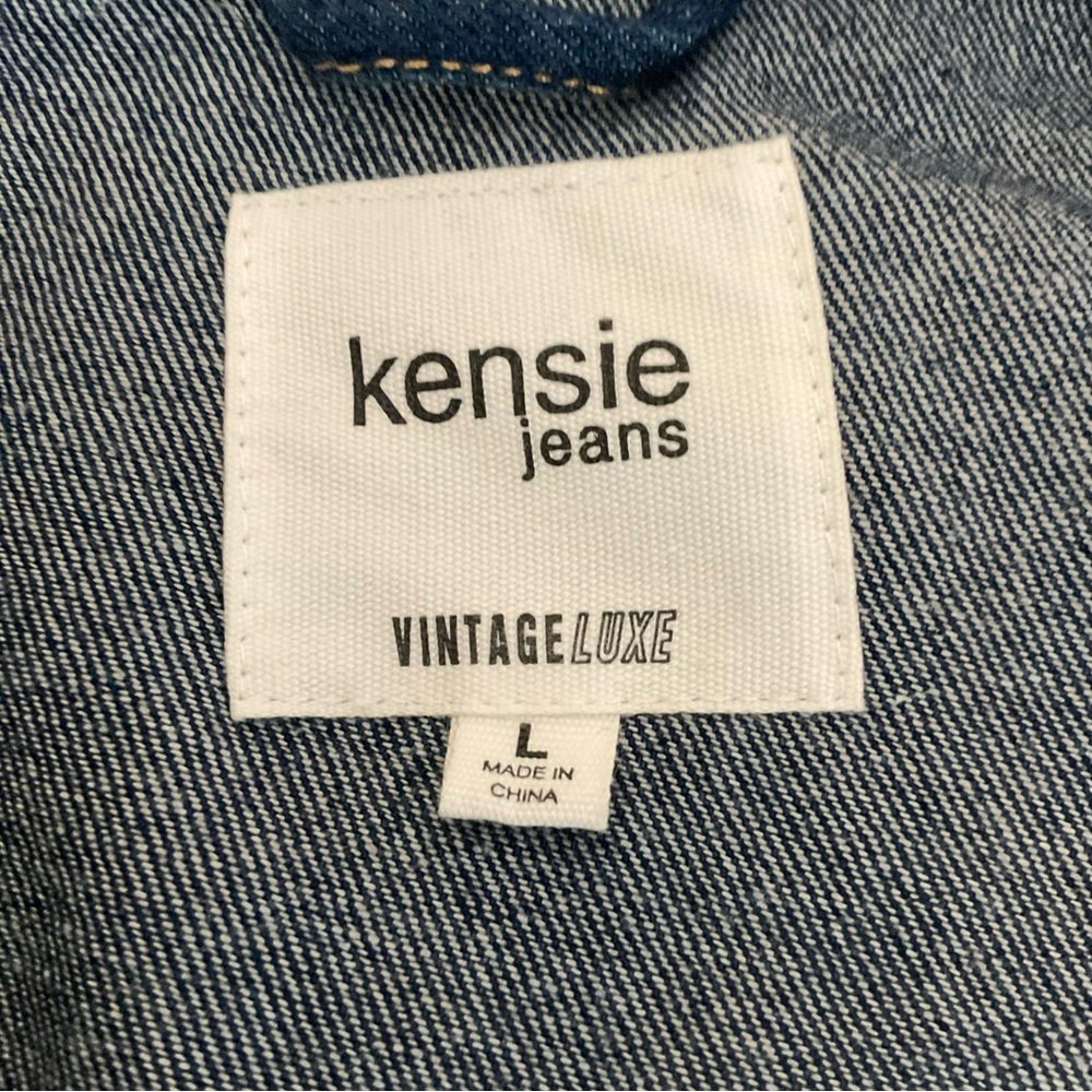Kensie Blue Jacket Size Large Vintage Look  new - Picture 9 of 9